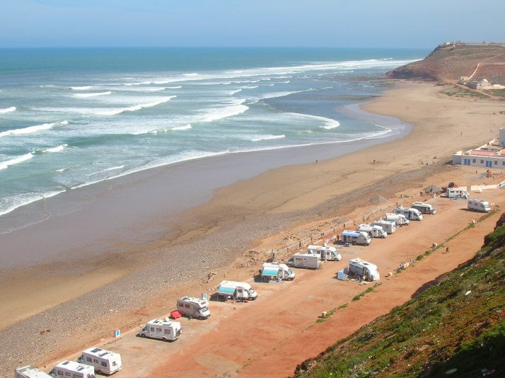 La playa de Sidi Ifni y el camping