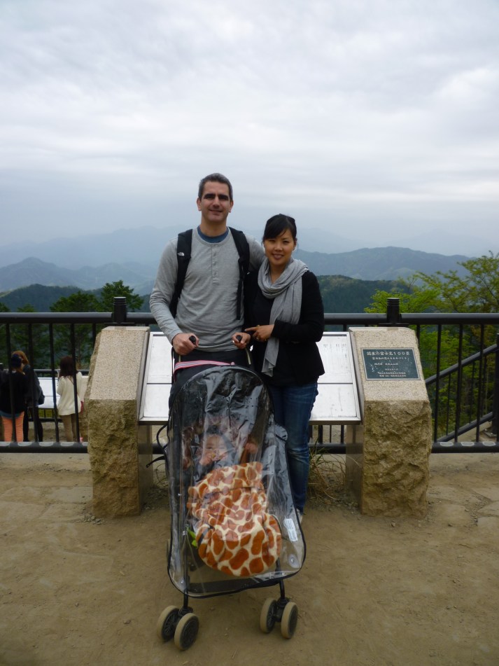 En la cumbre del Monte Takao