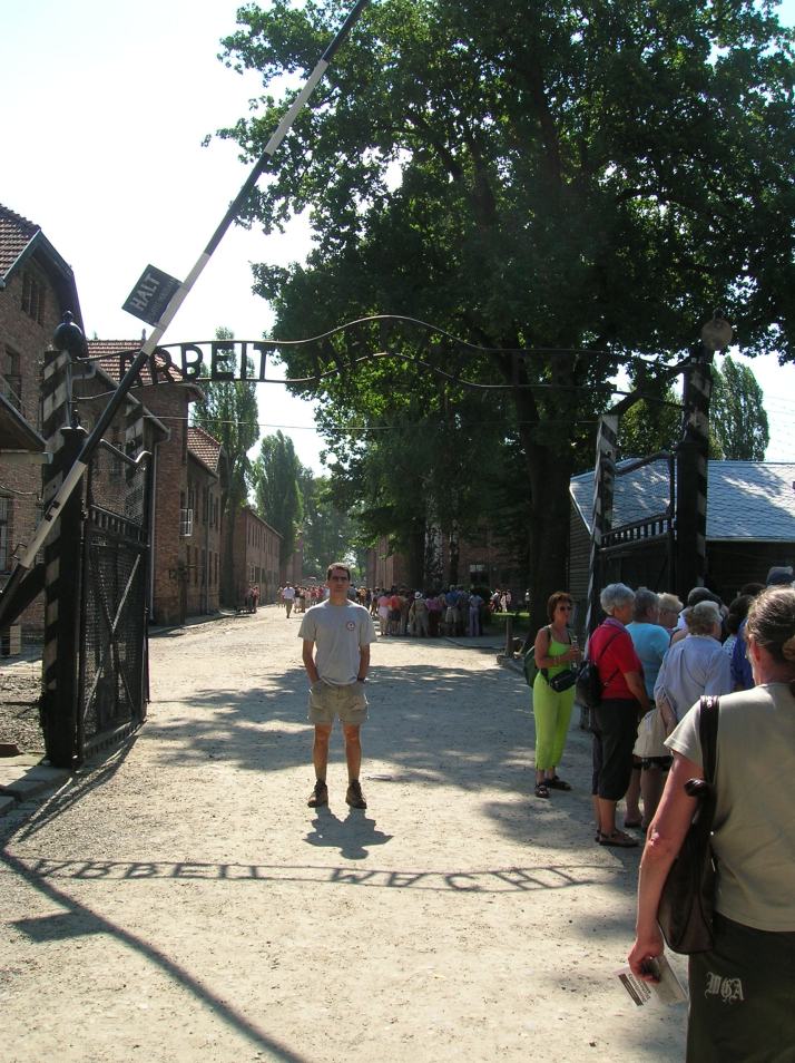 La entrada a Auschwitz I