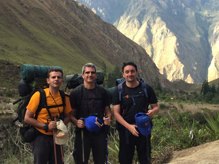 Fran, yo, Juan casi al final de la primera jornada